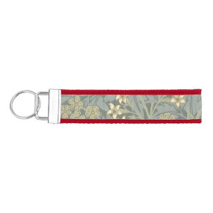 Morris Vine & Jasmine Garden Flower Classic Wrist Keychain