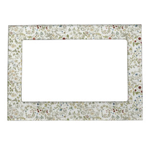 Morris vintage windrush embroidery Floral Pattern Magnetic Frame