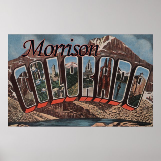 Morrison, Colorado - Large Letter Scenes Poster (Front)