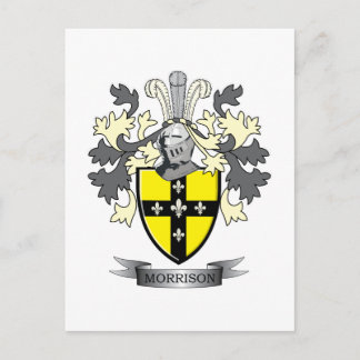 Morrison Family Crest Coat of Arms Postcard