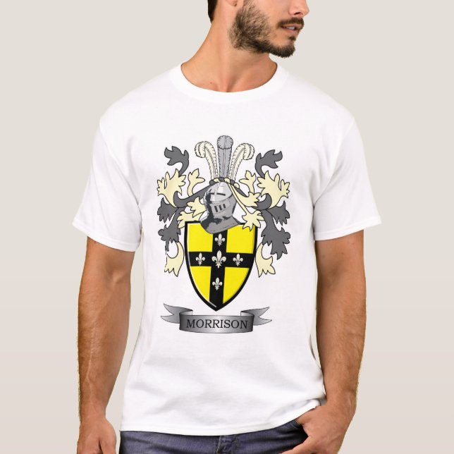 Morrison Family Crest Coat of Arms T-Shirt (Front)