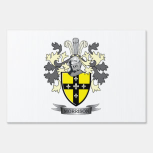 Morrison Family Crest Coat of Arms Yard Sign