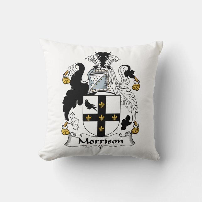 Morrison Family Crest Throw Pillow (Front)