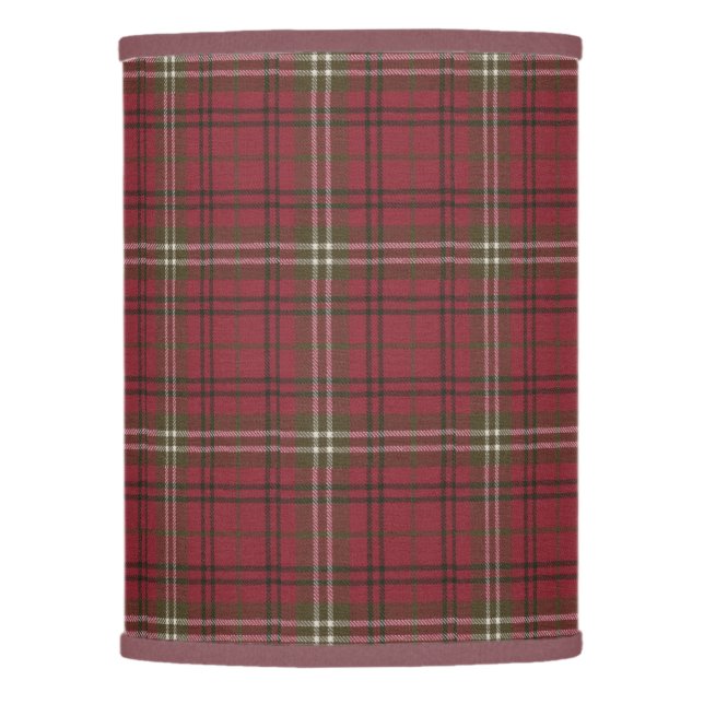 Morrison Red Weathered Original Scottish Tartan Lamp Shade (Front)