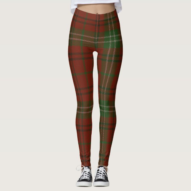 Morrison Tartan Clan Plaid Leggings (Front)