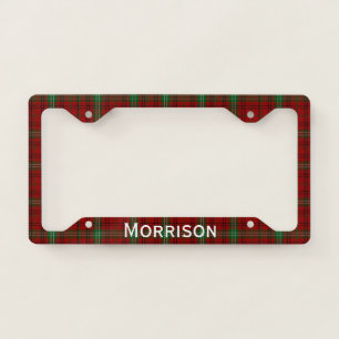 Morrison Tartan Plaid License Plate Frame