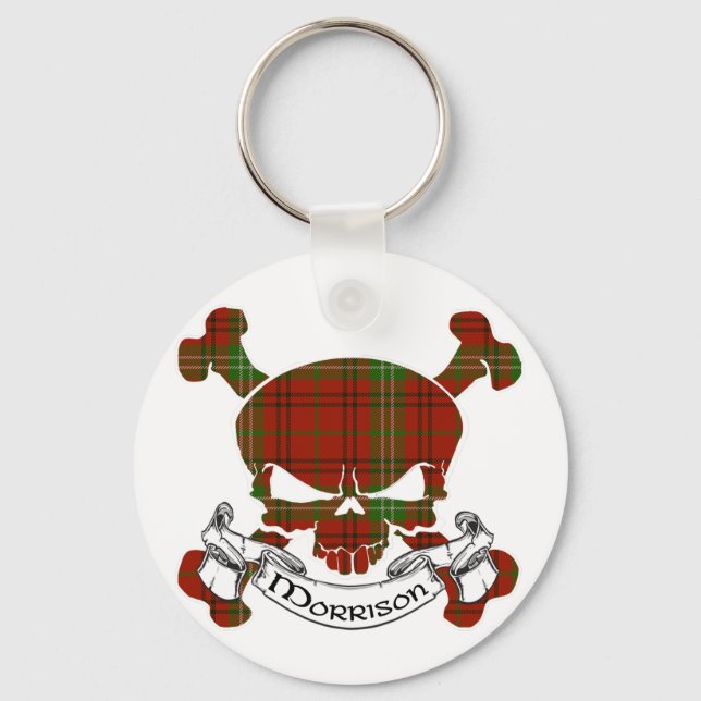 Morrison Tartan Skull Keychain (Front)