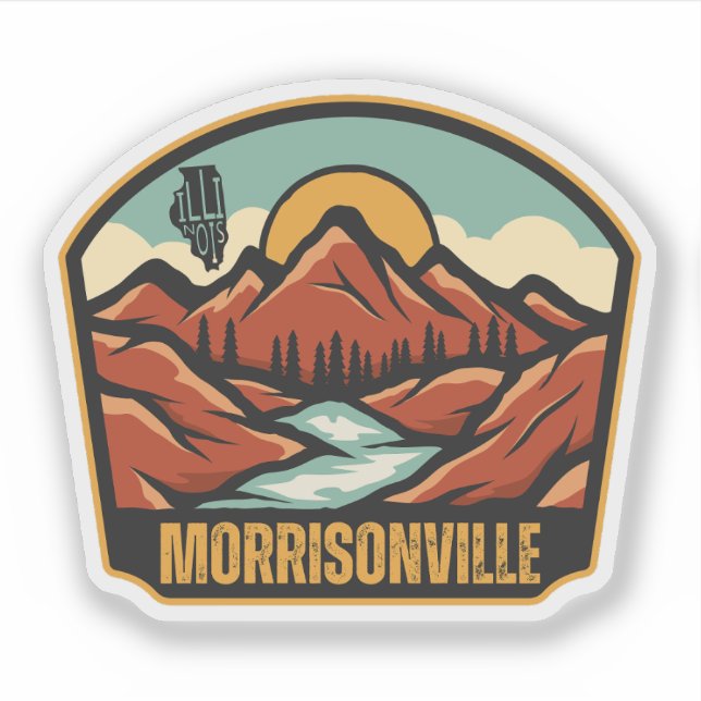 Morrisonville, Illinois  Sticker (Front)