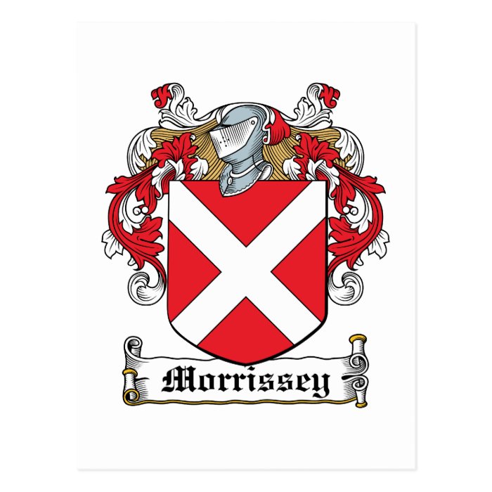 Morrissey Family Crest Postcard