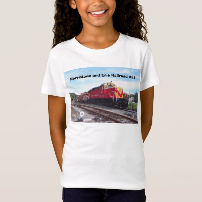 Morristown and Erie Railroad Engine #22 T-Shirt (Front)