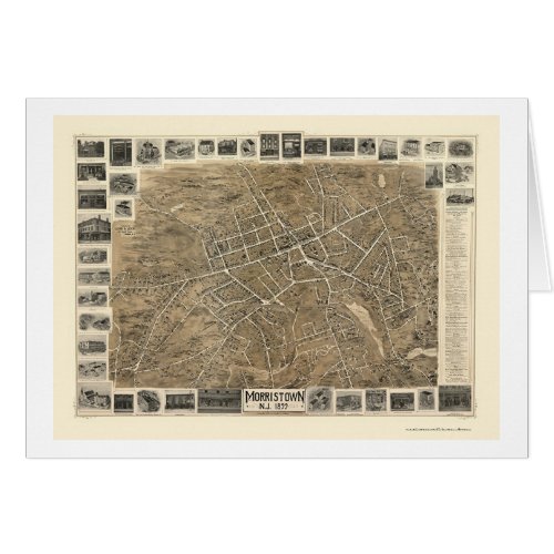 Morristown NJ Panoramic Map _ 1899