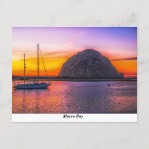 Morro Bay At Sunset Postcard