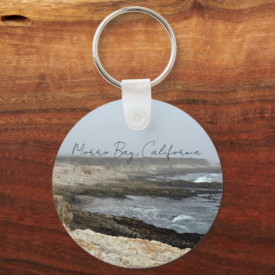 Morro Bay California Coastal Photography Keychain