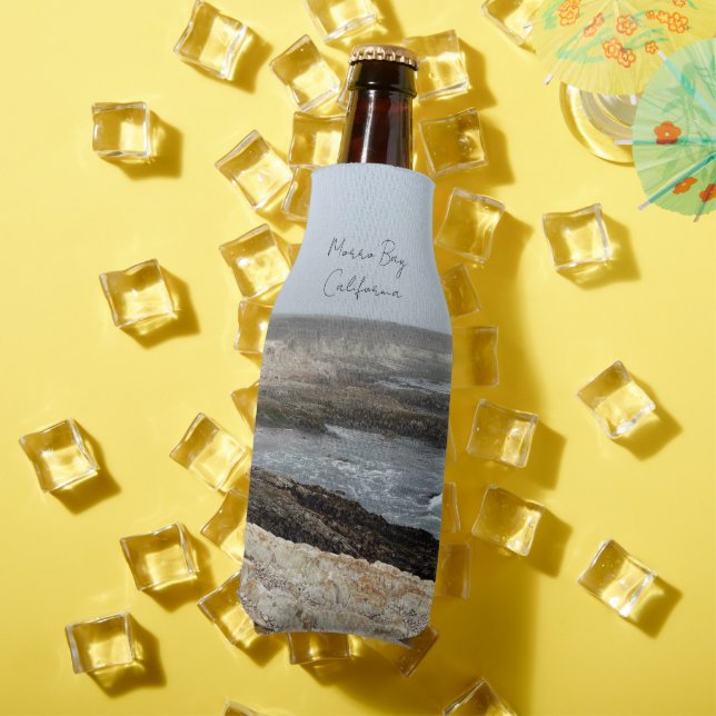 Morro Bay California Ocean Cliffs Photography Bottle Cooler (In Situ Summer)