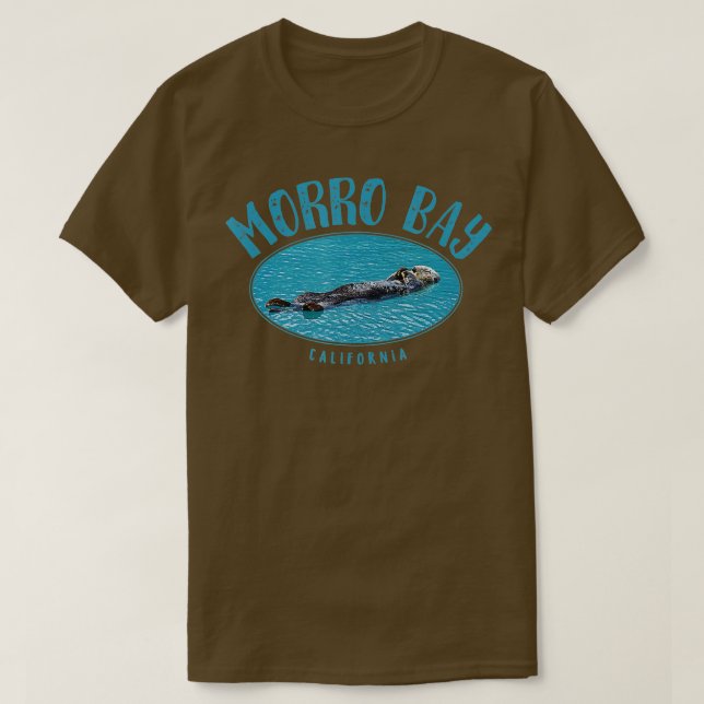 Morro Bay California Sea Otter Design  T-Shirt (Design Front)