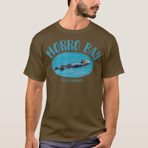 Morro Bay California Sea Otter Design  T_Shirt