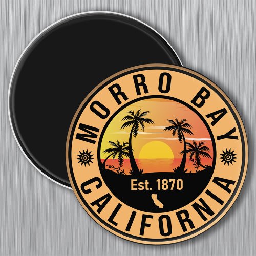 Morro Bay California Sunset Vacation Souvenir Magnet