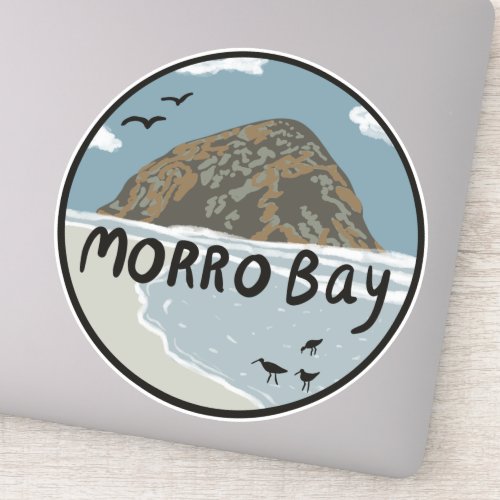 Morro Bay Central California Beach SLO Rock Sticker
