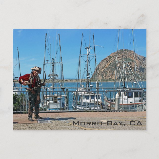 Morro Bay Pirate Postcard! Postcard (Front)