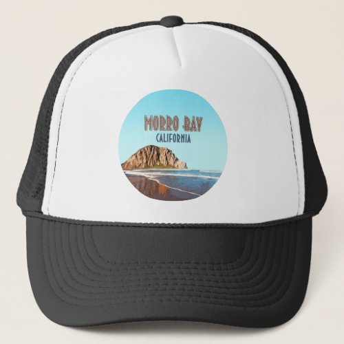 Morro Bay Rock California Vintage Trucker Hat