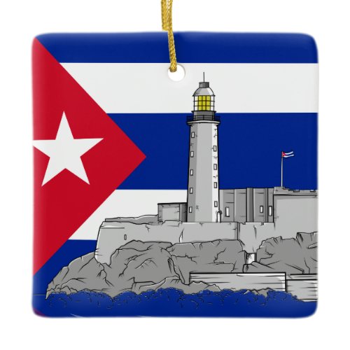 Morro Castle in Havana Ceramic Ornament