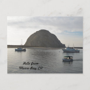 Morro Rock at Morro Bay, CA Postcard