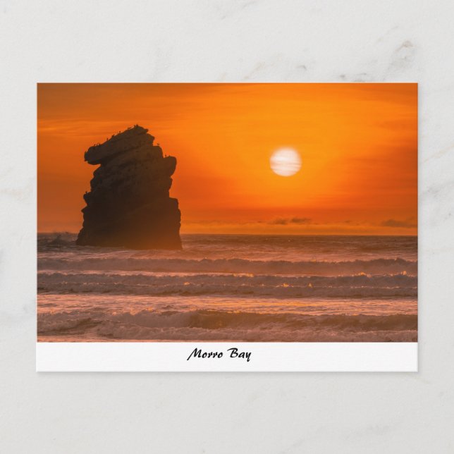 Morro Rock Beach Postcard (Front)