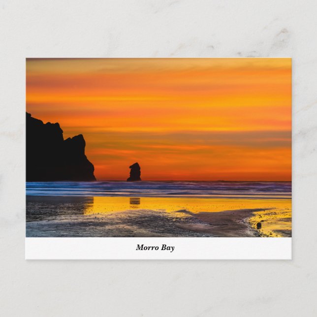 Morro Rock Beach Postcard (Front)
