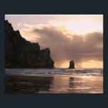Morro Rock Beach Sunset Photo Print<br><div class="desc">Hope you like this photo of Morro Rock at sunset. Please check my shop for more! You can adjust the print size to your liking and also move and adjust the photo within the dimensions. Order the print on its own or with a frame and matt. Thank you for shopping...</div>