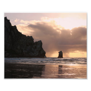 Morro Rock Beach Sunset Photo Print