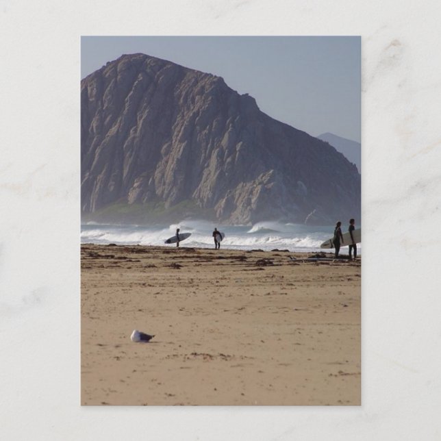 Morro Rock Beaches Surfers Postcard (Front)