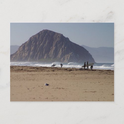 Morro Rock Beaches Surfers Postcard