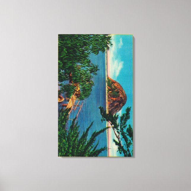 Morro Rock in San Luis Obispo County Canvas Print (Front)