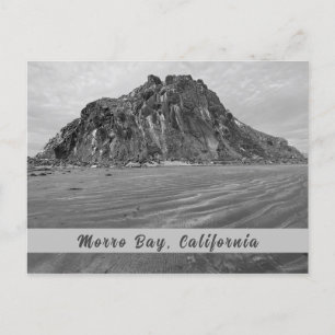 Morro Rock, Morro Bay in Black & White Postcard