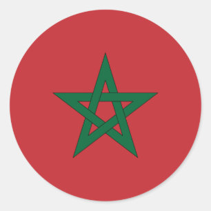 Morroco Flag Classic Round Sticker