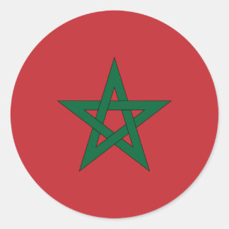 Morroco Flag Classic Round Sticker