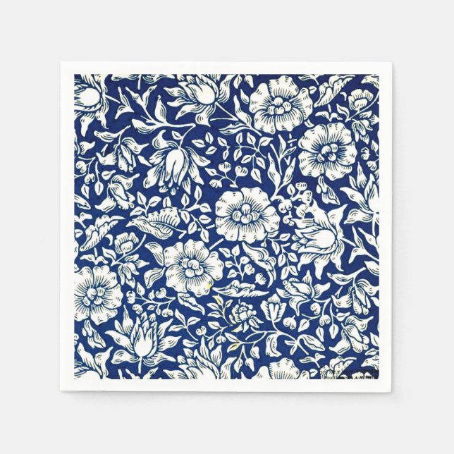 Morrs -Blue Mallow, famous pattern, Napkins (Front)