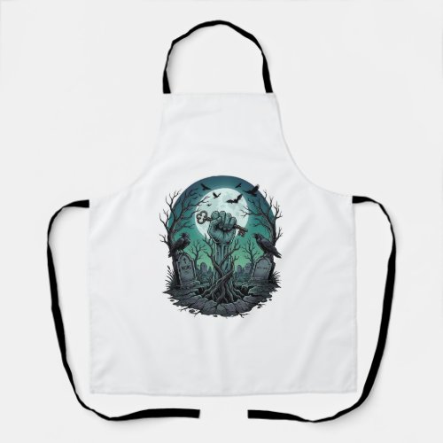 Mors Zombie Hand Skeleton Key Tombstone Ravens Hal Apron