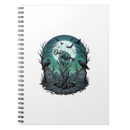 Mors Zombie Hand Skeleton Key Tombstone Ravens Hal Notebook
