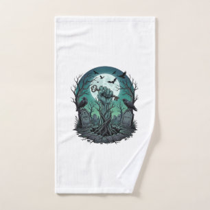 Mors Zombie Hand Skeleton Key Tombstone Ravens Hal Towel