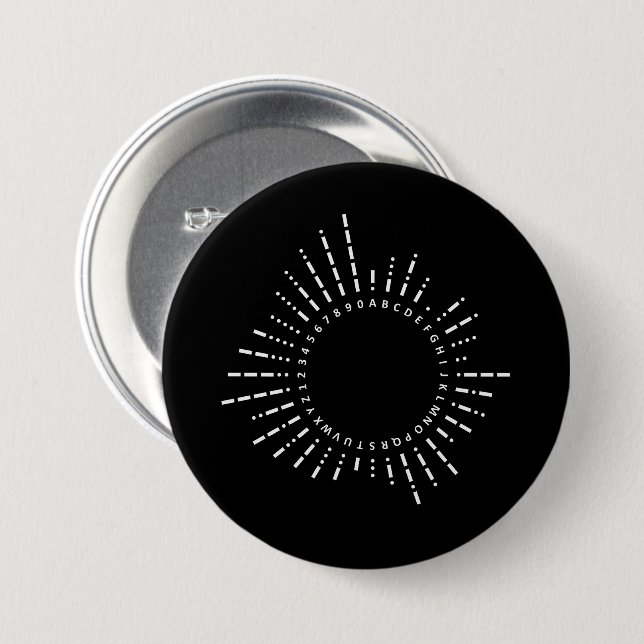 Morse Code Alphabet Button (Front & Back)