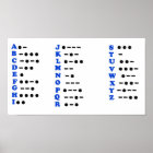 Morse Code Alphabet, Numbers, Punctuation Poster | Zazzle.com