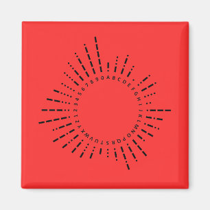 Morse Code Alphabet – Emergency Red Magnet