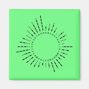 Morse Code Alphabet – Fresh Green Survival Magnet