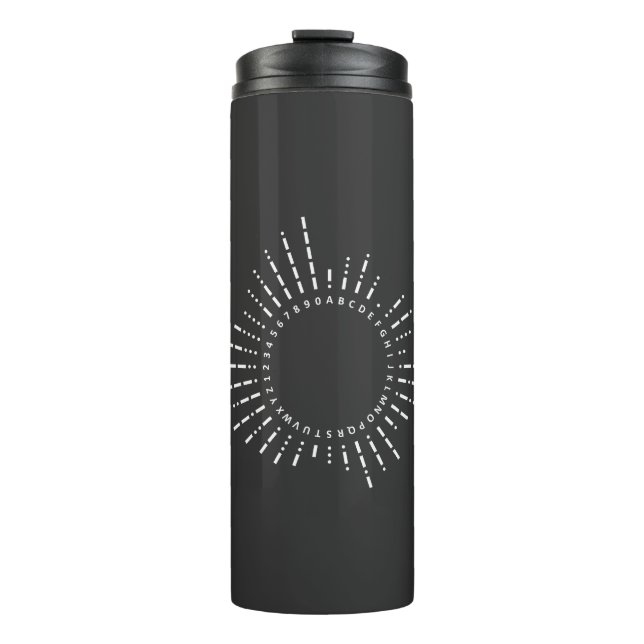 Morse Code Alphabet from A to Z Thermal Tumbler (Front)