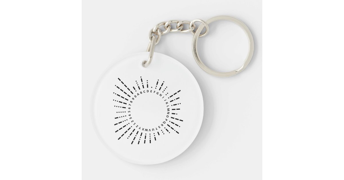 Morse Code Alphabet Keychain | Zazzle