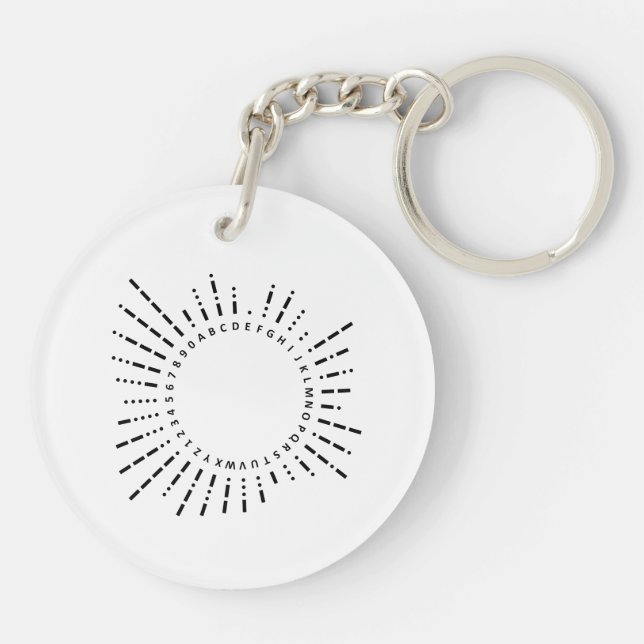 Morse Code Alphabet Keychain (Back)