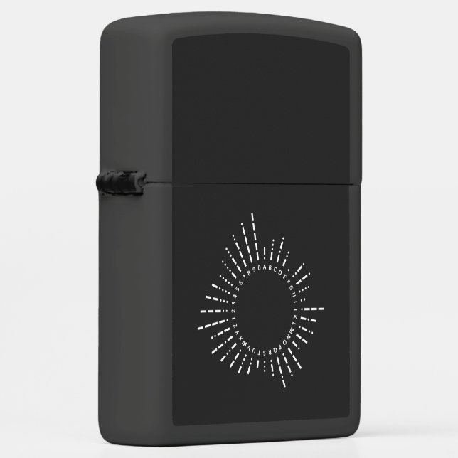 Morse Code Alphabet Zippo Lighter (Right)