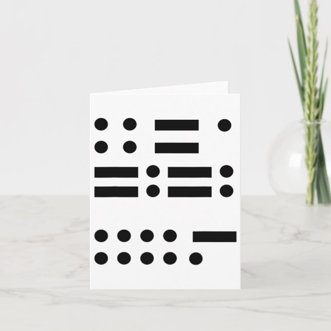Morse Code Anti Trump 45 Feminist Resist Treason  Card (Front)
