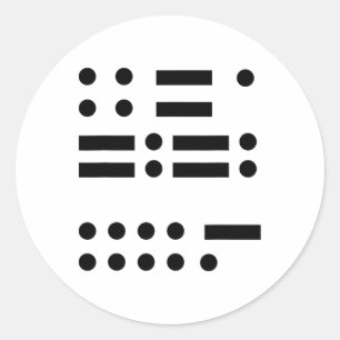 Morse Code Anti Trump 45 Feminist Resist Treason  Classic Round Sticker